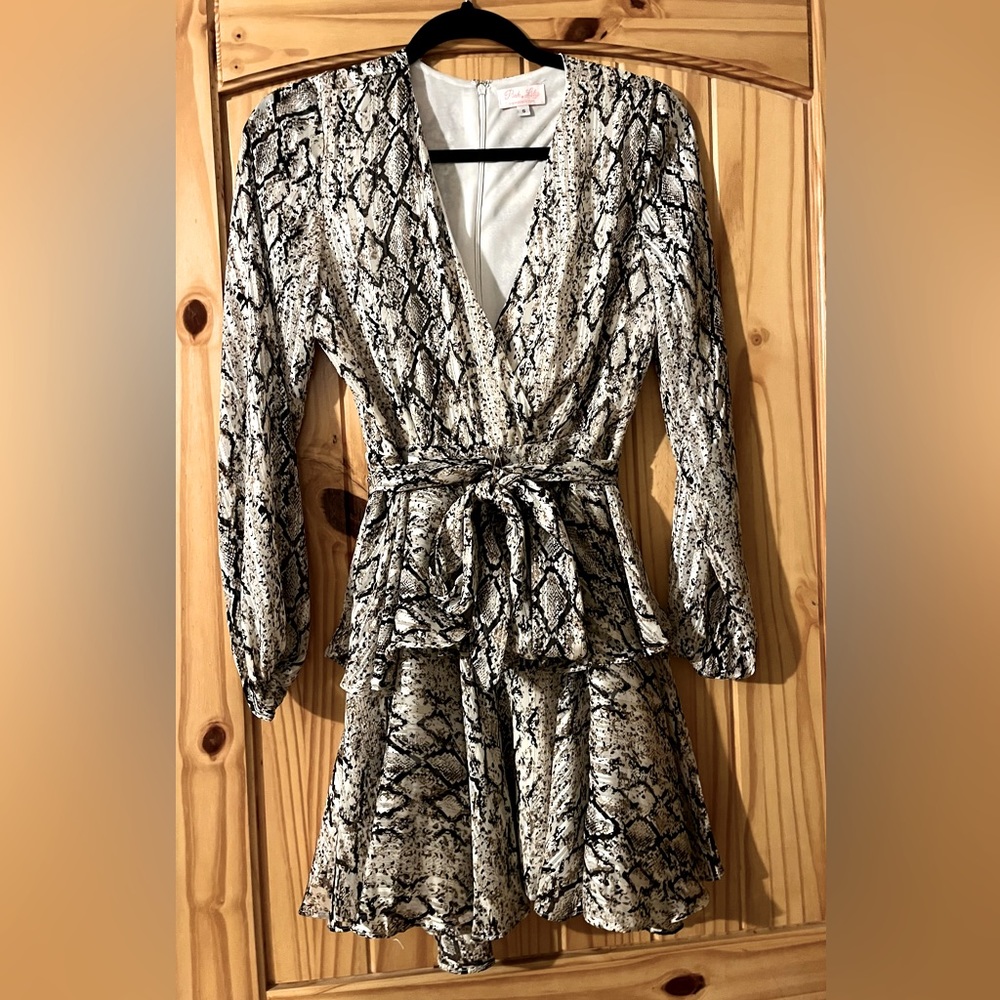 Pink Lily leopard print mini dress